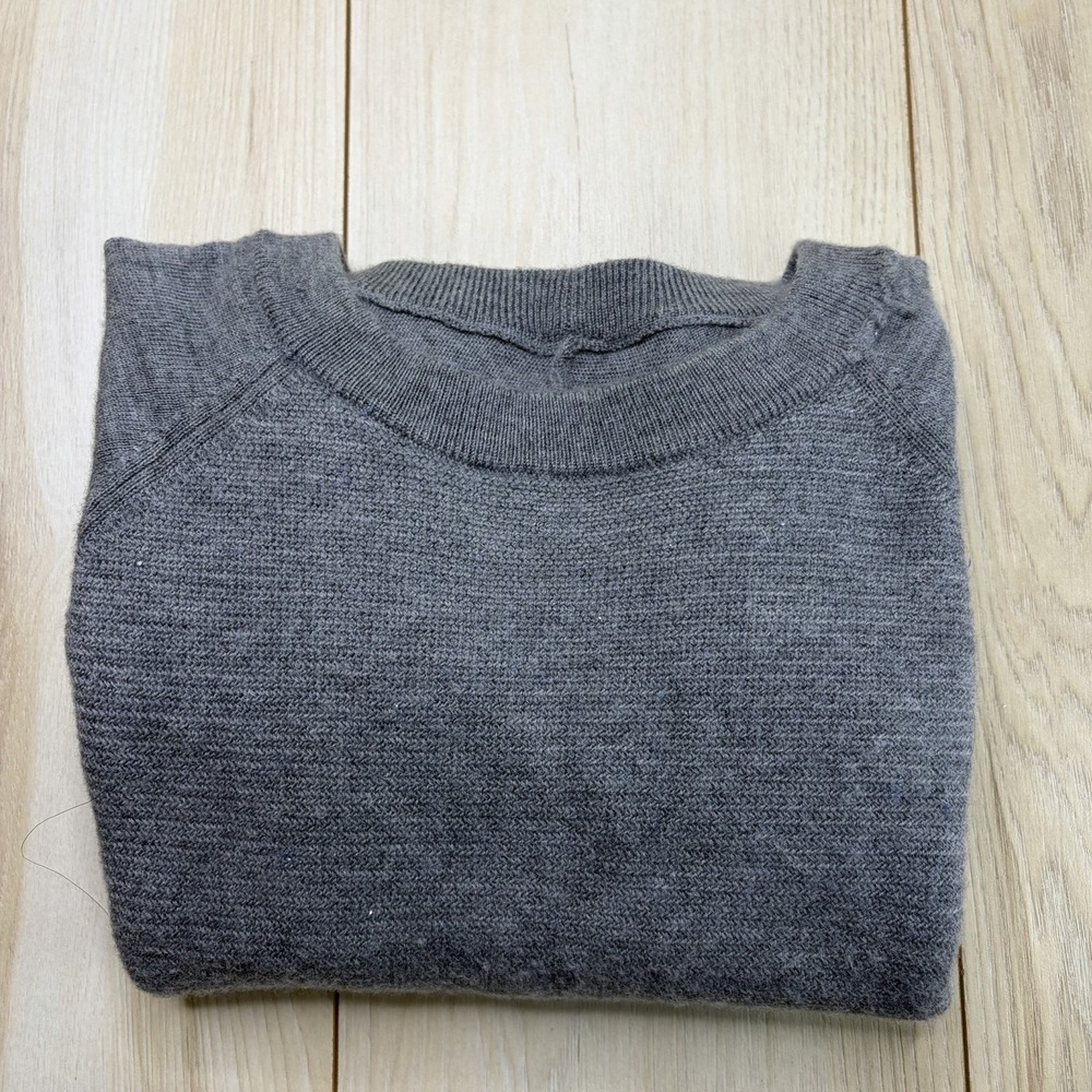 Lululemon Women's Sit In Lotus Pullover Crew Neck Sweater Gray Small Merino Wool
